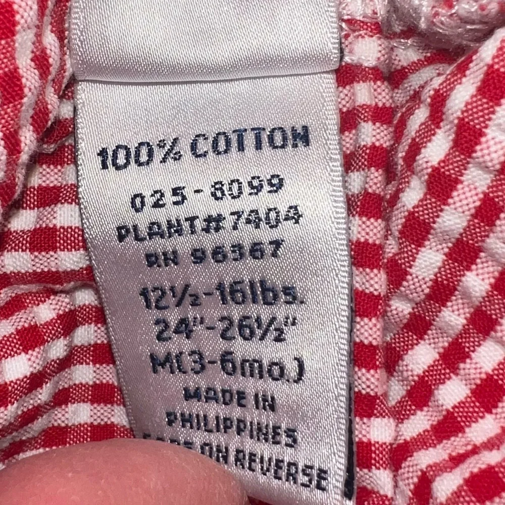 OshKosh B’Gosh Baby One Piece Checkered Romper Cotton Size 3-6 Months